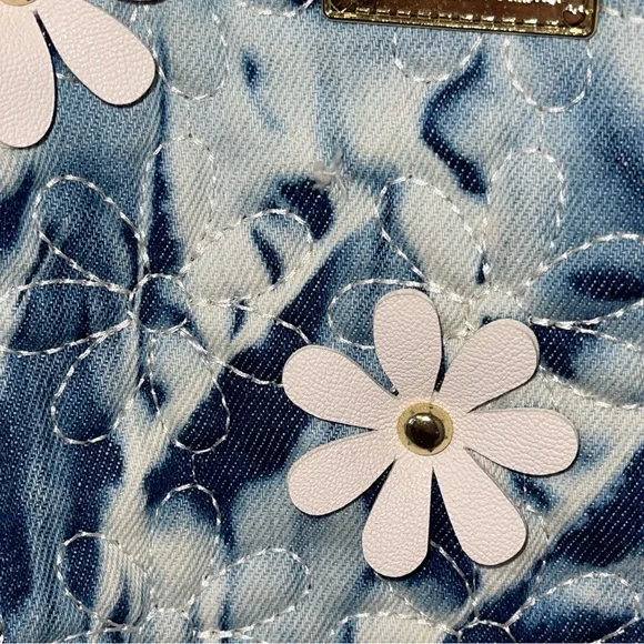 Betsey johnson Y2K denim flower purse bag fairycore cottage fairy lolita hippie - Picture 6 of 7